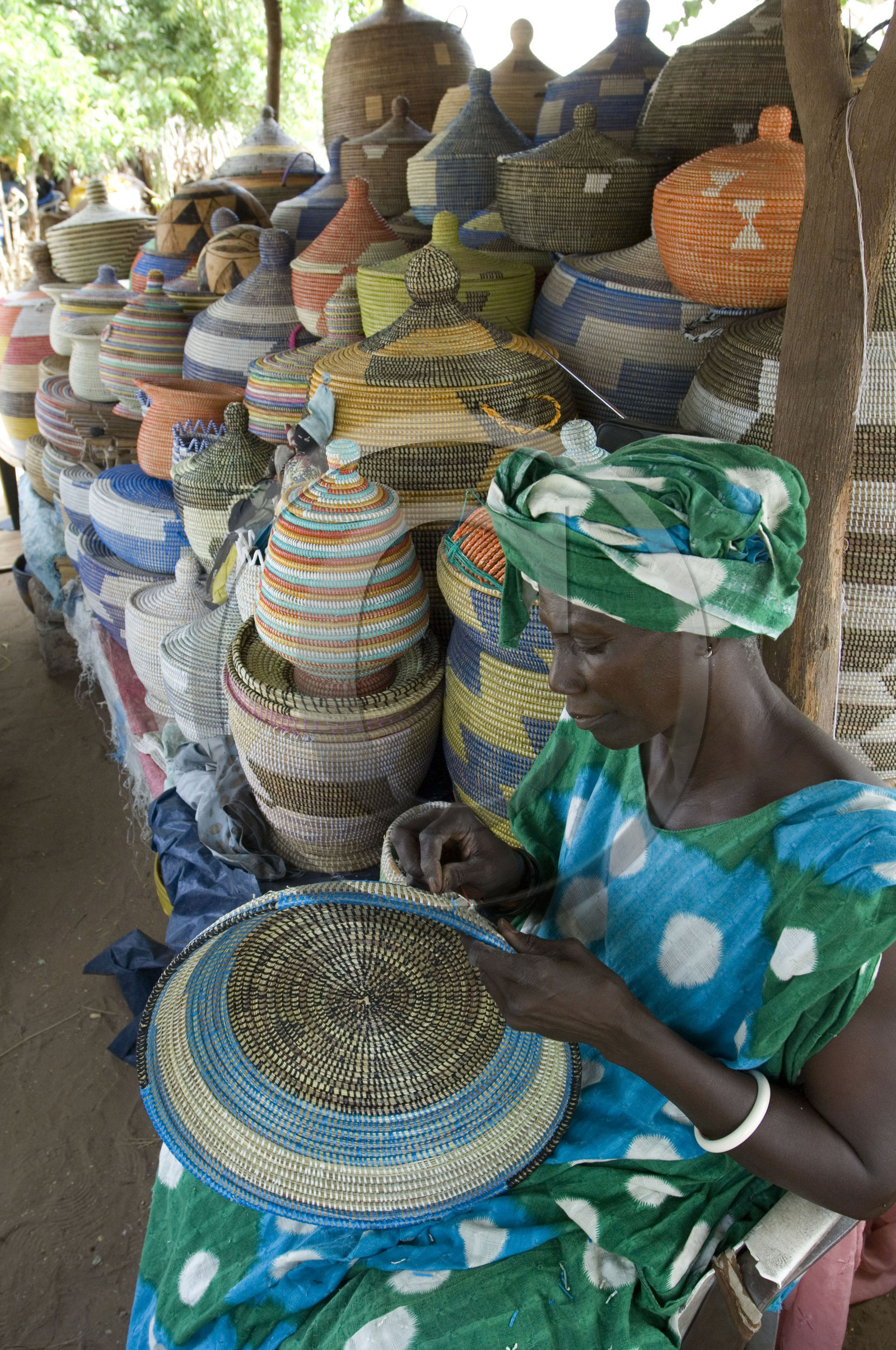 Marché de vanneries, Thies, Sénégal