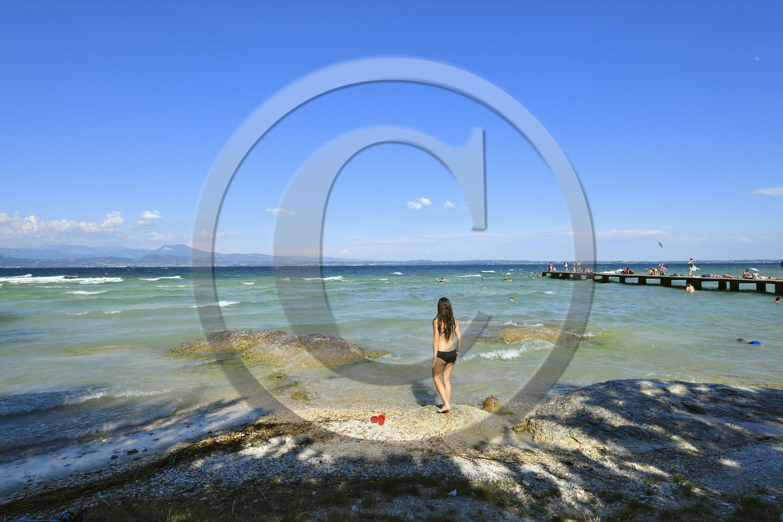 Italie lombardie lac garde sirmione plage