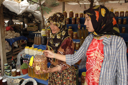 Olive-stall in a market, Pergamon