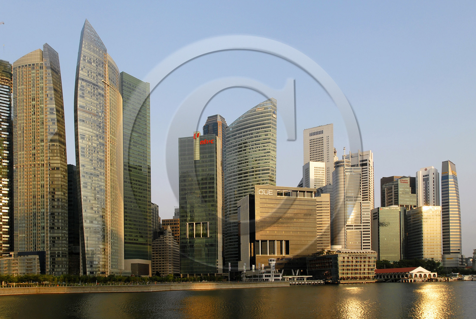 Singapore, buildings of the Business District seen from Marina Bay