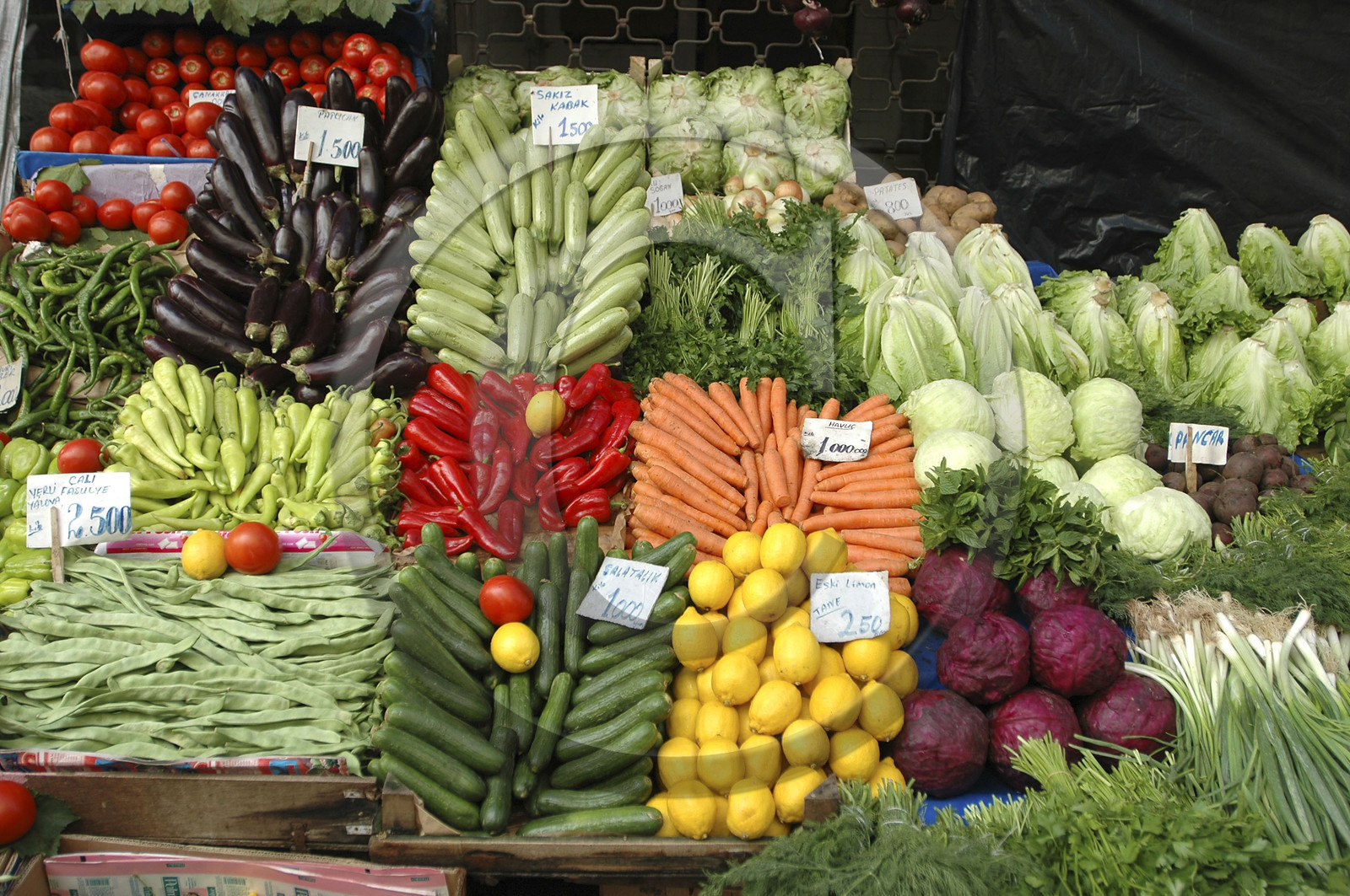 Market stall in the Taksim district, Istanbul